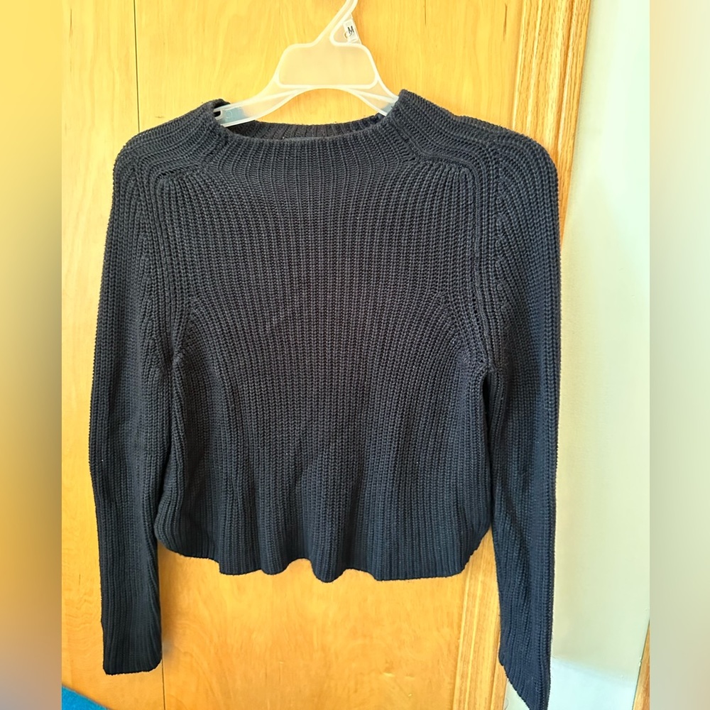 American Apparel Black Crop Sweater